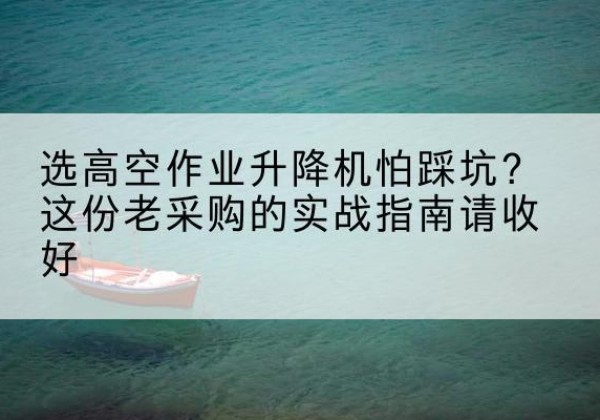 平远高空作业升降机厂家推荐-选高空作业升降机怕踩坑？这份老采购的实战指南请收好