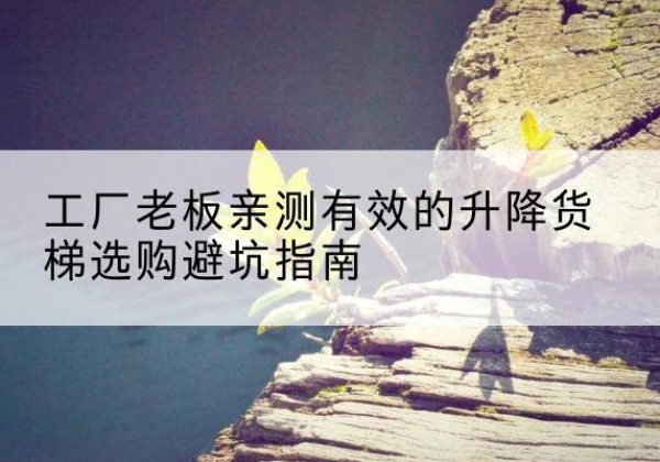 平远升降货梯怎么选-工厂老板亲测有效的升降货梯选购避坑指南